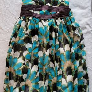 Chiffon Dress with Beaded Trims